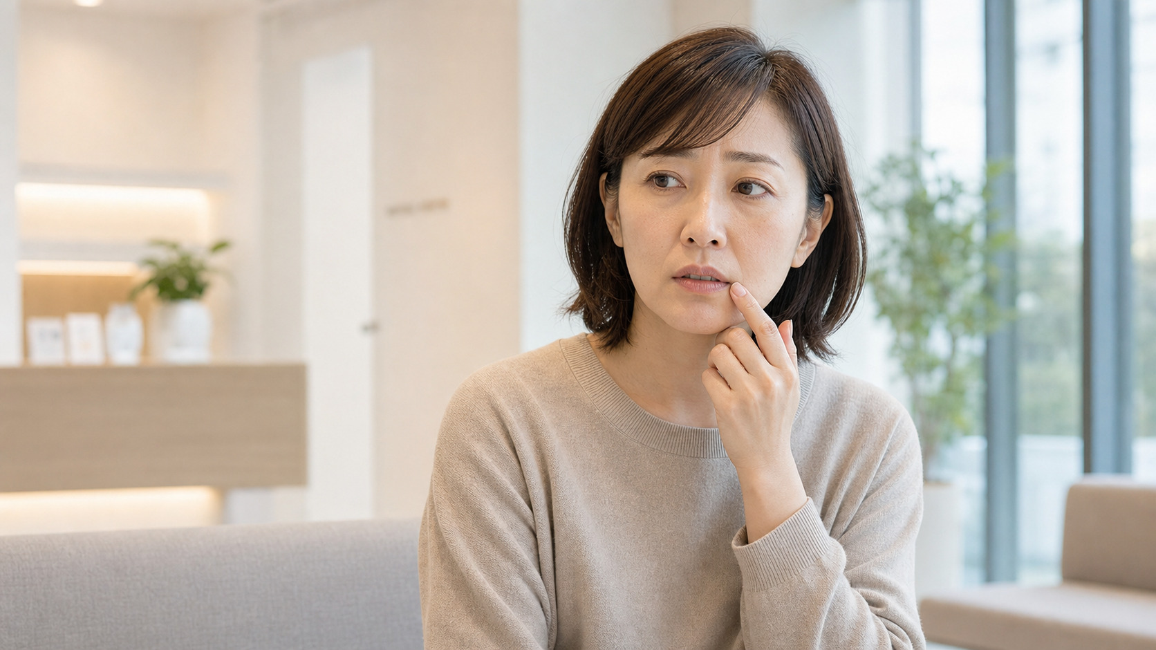 皮膚科医に抗ウイルス外用薬の塗り方を相談するイメージ