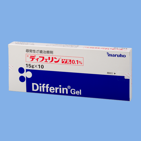 ディフェリンゲル0.1% 15g包装箱の公式製品写真