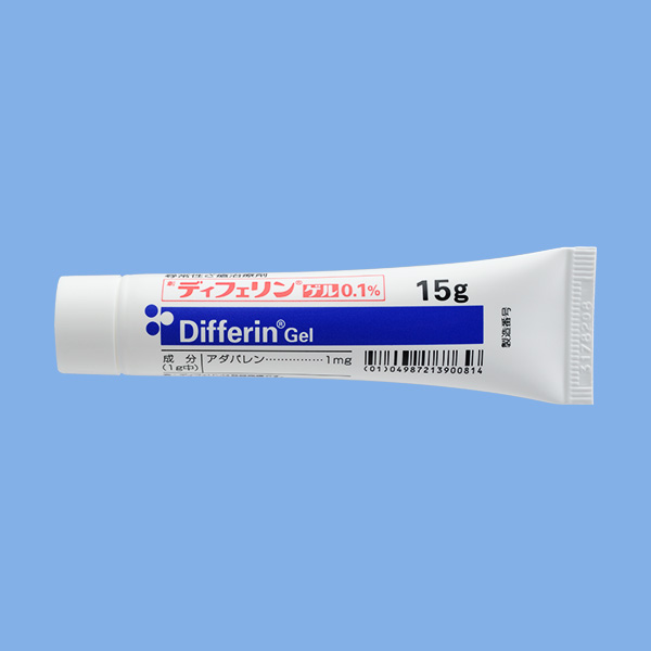 ディフェリンゲル0.1% 15gチューブの公式製剤写真