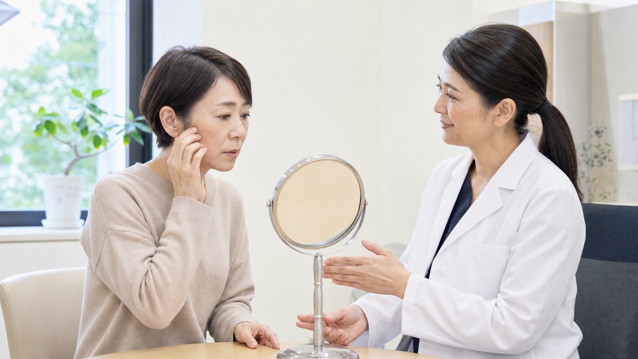 喫煙による肌荒れや肌老化について皮膚科医へ相談する成人