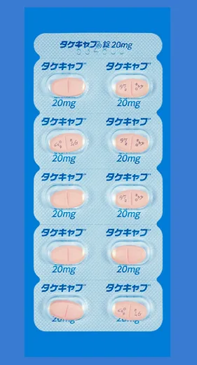 タケキャブ錠20mg 10錠PTPの公式製剤写真