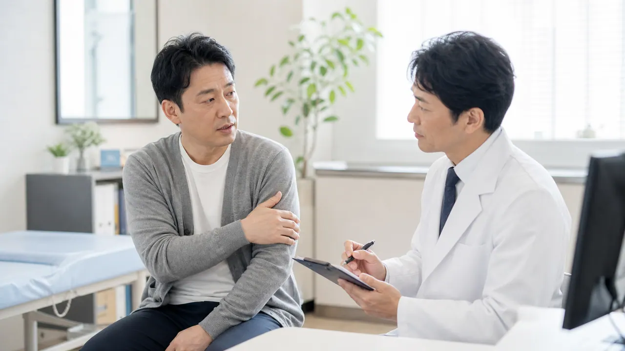 筋肉の症状とリピトールの安全性を医師へ相談するイメージ