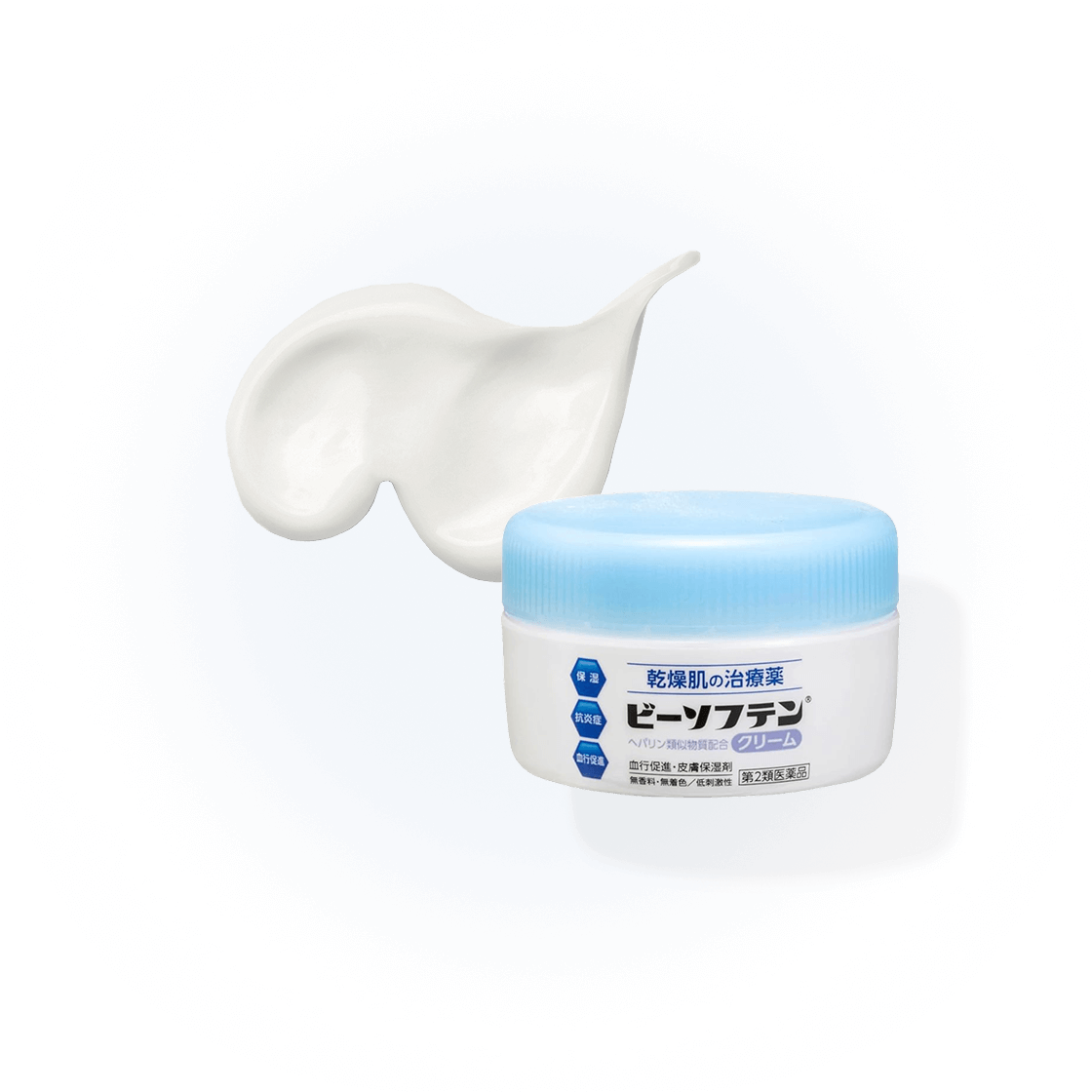 ビーソフテンクリーム 公式製品画像(引用) 一般用医薬品ビーソフテンクリームの公式製品画像