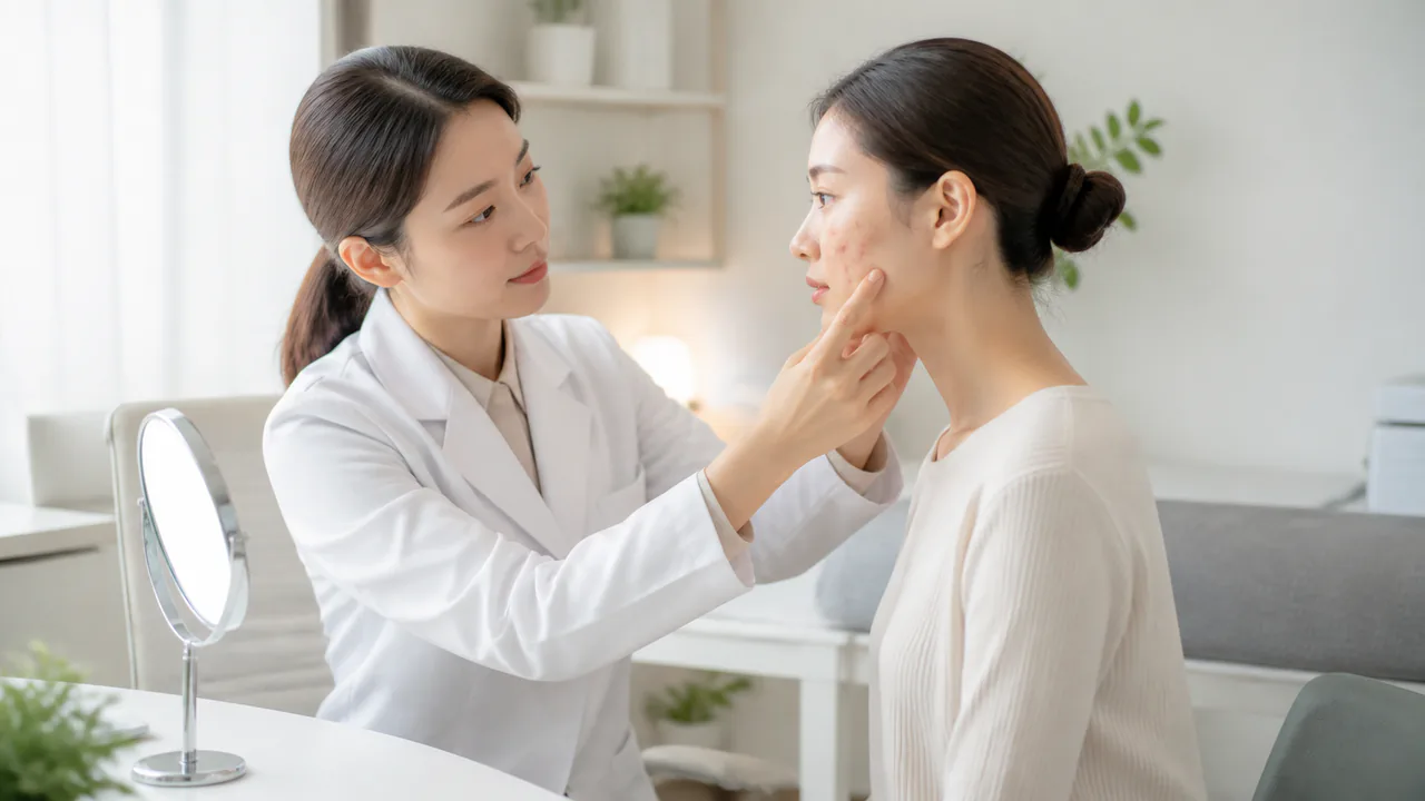 赤く腫れたニキビや化膿したニキビで皮膚科受診を検討する目安
