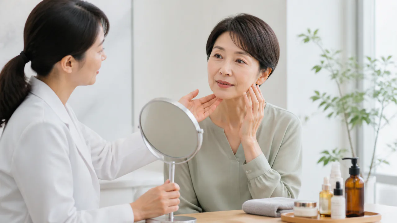 50代から60代の肌にできる大人ニキビの治療法とスキンケアの重要性