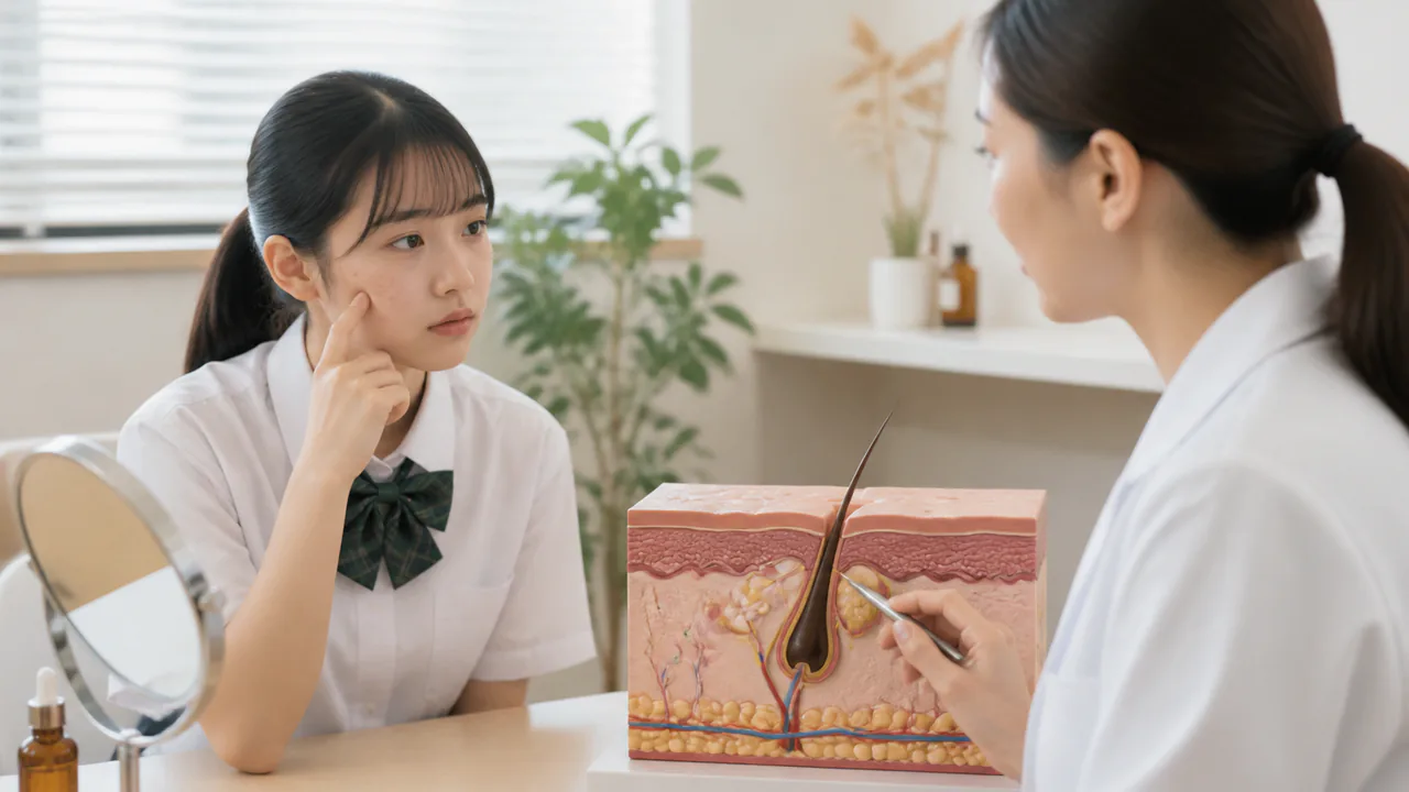 思春期に活発になる皮脂腺とホルモンバランスの乱れが引き起こすニキビのメカニズム