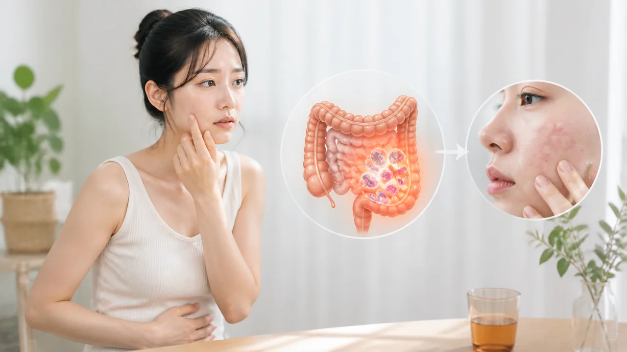腸内環境の乱れが肌荒れや吹き出物を引き起こすメカニズム