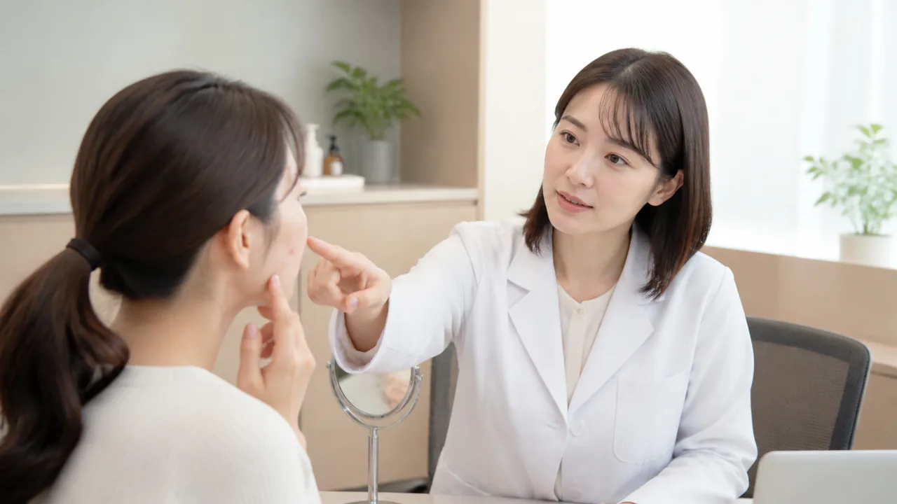 赤く炎症したニキビを潰す前に皮膚科受診を検討するタイミング