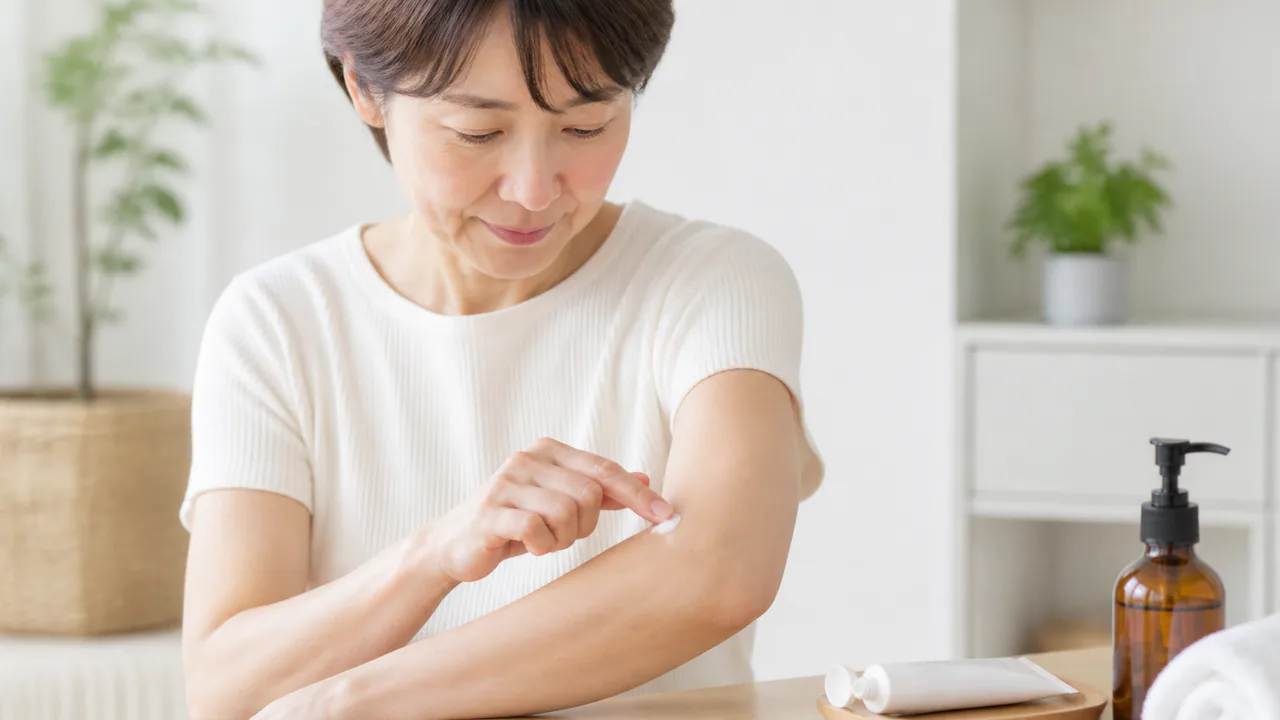 医師の指示に従い、適切な量を患部に塗布する抗真菌薬の正しい使い方