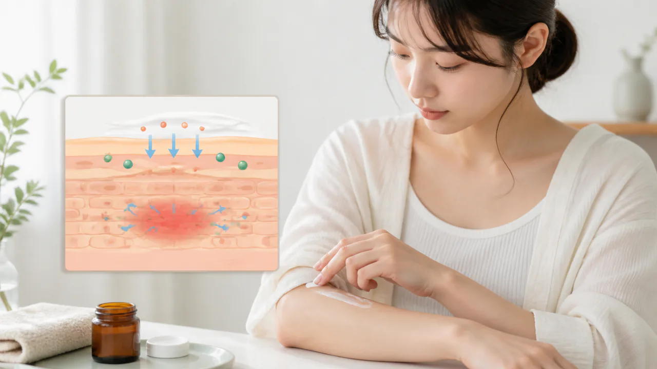 湿疹の赤みや炎症を抑えるビスダームクリームの作用機序