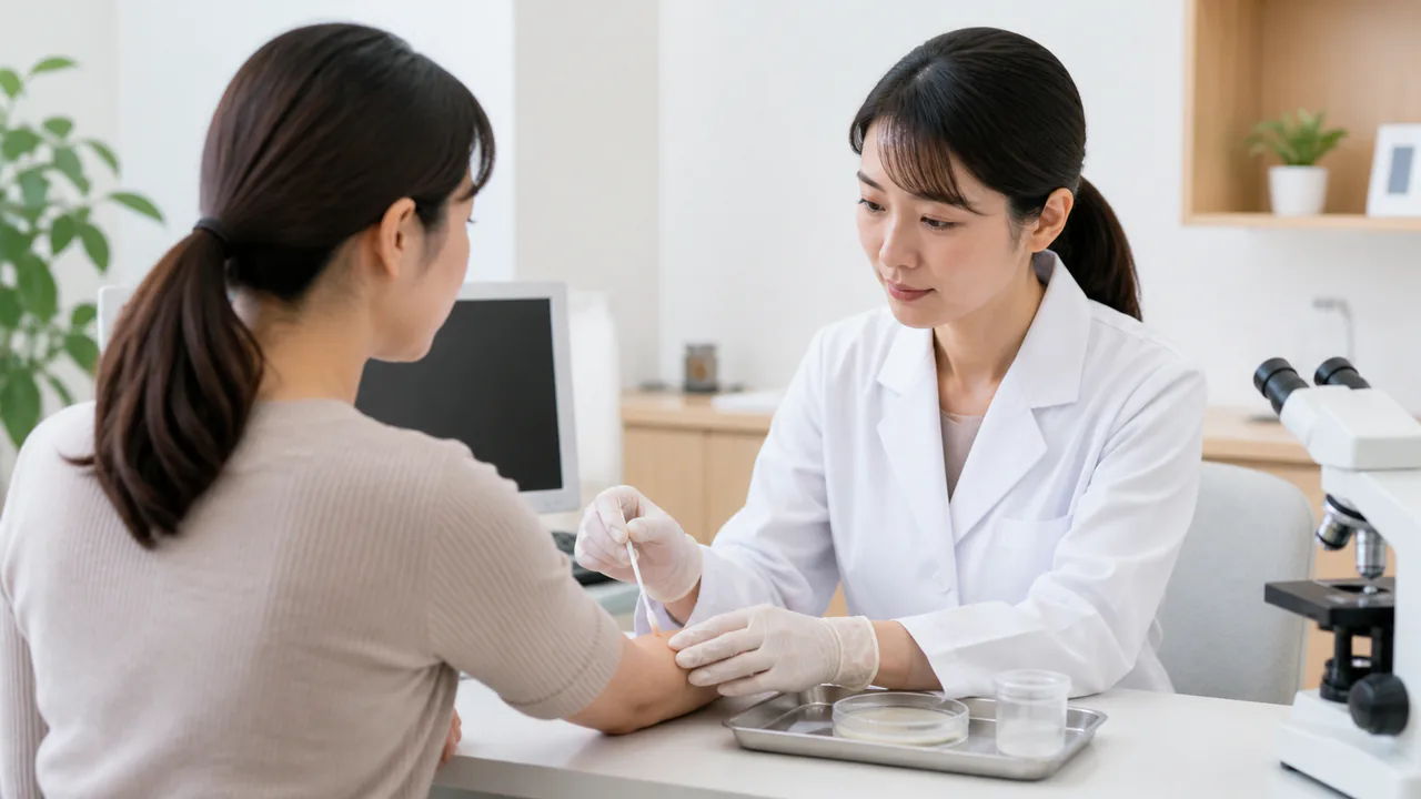 皮膚のカンジダ感染を特定するための検査手順と診断方法
