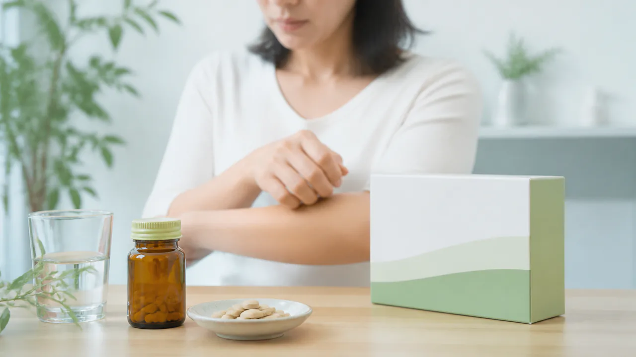 防風通聖散の錠剤とパッケージ、肥満に伴う皮膚症状への内服薬アプローチ