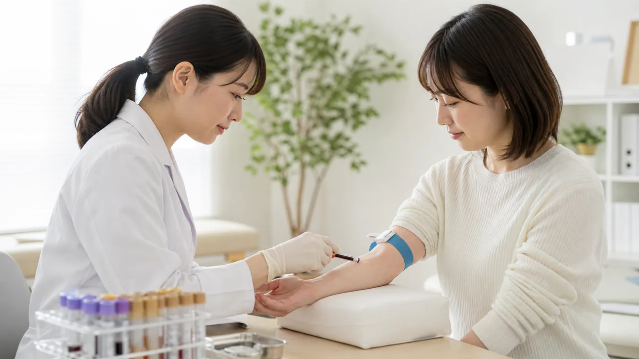 血液検査でDHEA-S値を測定しニキビの原因を特定する医療プロセス