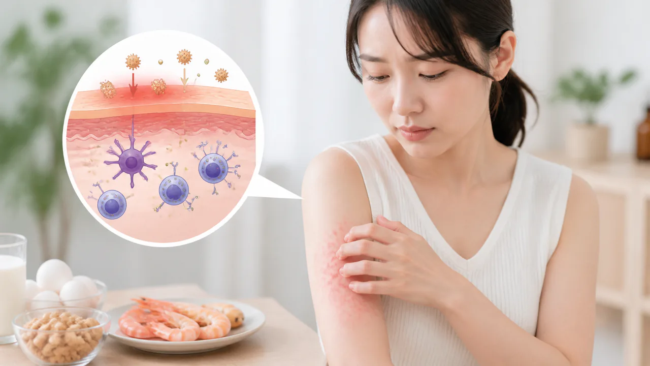 食物アレルギーが引き起こす皮膚の炎症や湿疹、かゆみのメカニズム
