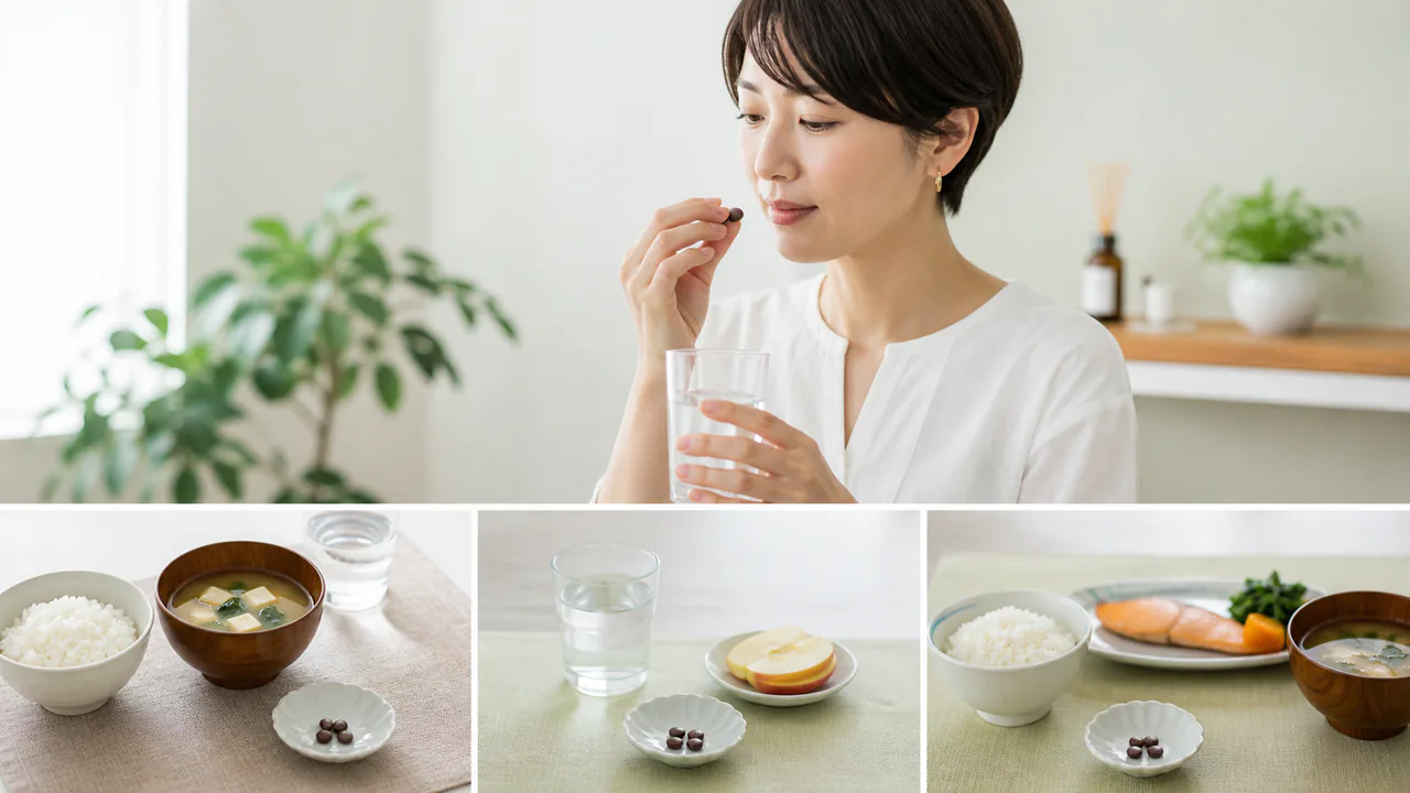 八味地黄丸の適切な服用方法と、食前・食間・食後のタイミング別の飲み方