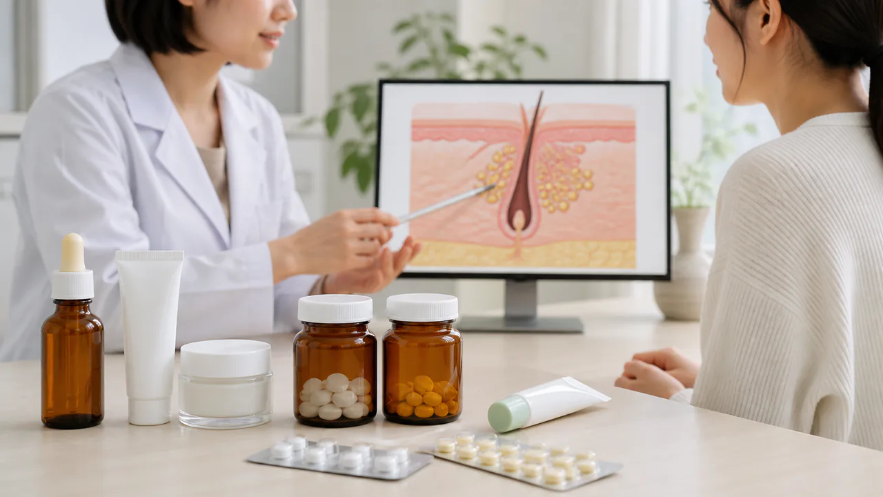 マラセチア毛包炎の治療に用いられる抗真菌薬や外用薬、内服薬の種類と作用機序