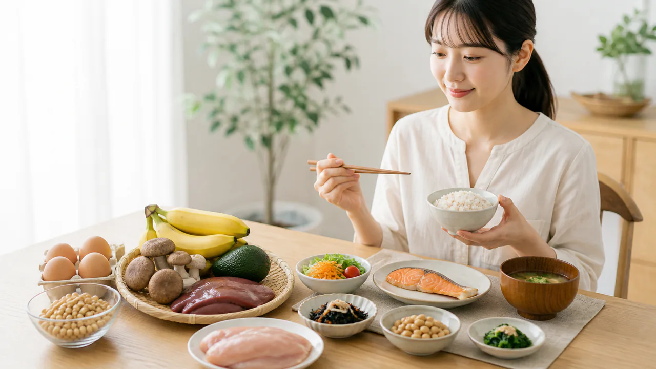 ピリドキサールが豊富な食品群とバランスの取れた食事例