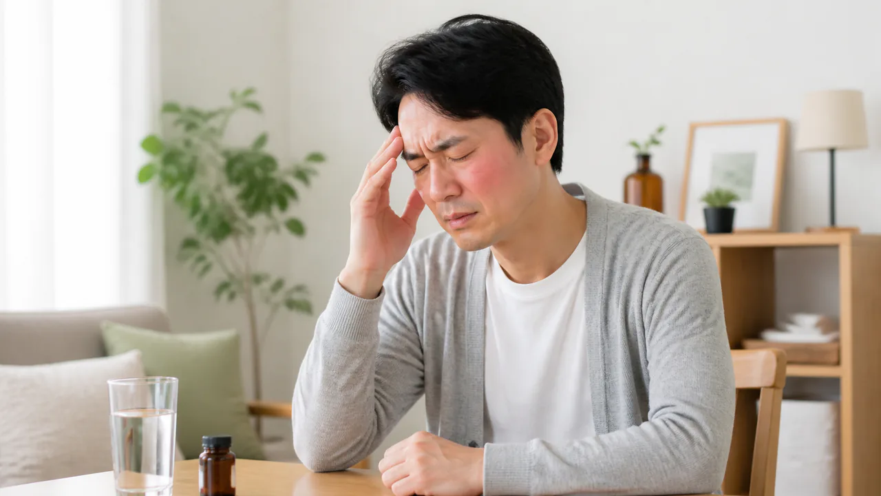バイアグラ服用時に現れる可能性のある顔のほてりや頭痛などの副作用